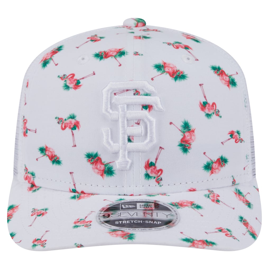  San Francisco Giants New Era Flamingo Mesh Back 9SEVENTY Stretch-Snap Hat - White